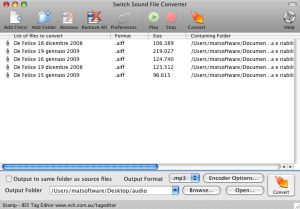 Switch - finestra principale - Mac OSX