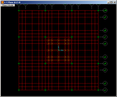 SAP2000 - select middle area in flat stab