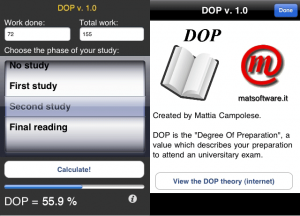 DOP v. 1.0 screenshot (versione internazionale)