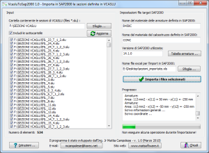 Esempio VCASLUtoSAP2000